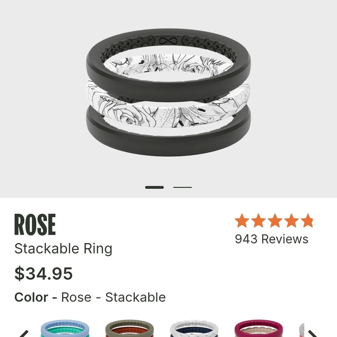 Stackable Ring - Black And White